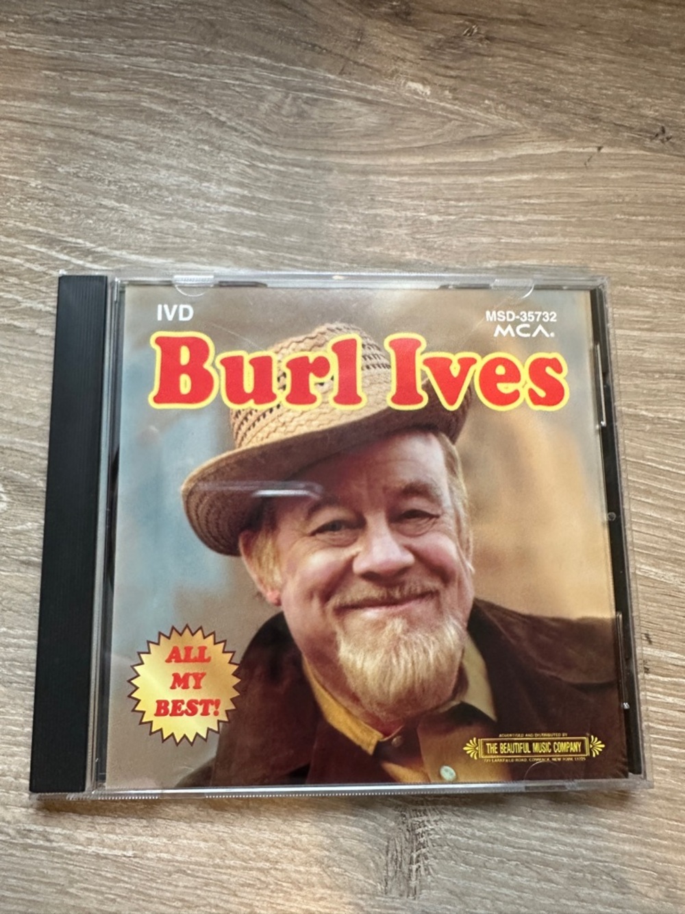 Burl Ives “all my best” CD – Beige, Brown & Red Cover